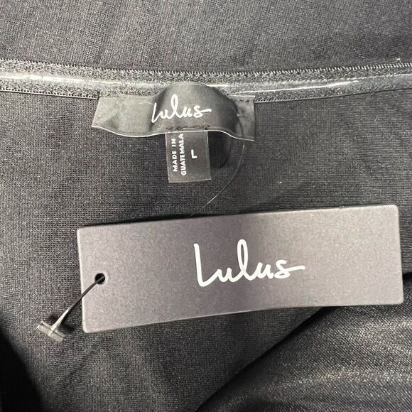 Lulus How Much I Care Midnight Blue Off-the-Shoulder Midi Dress Size L NWT - Picture 11 of 13